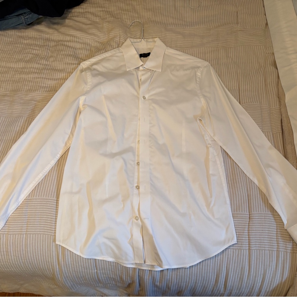 Express Men's Cream Dress Shirt